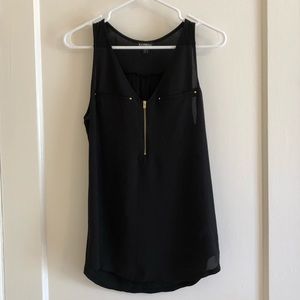 Express Sleeveless Zip Front Hudson Tank
